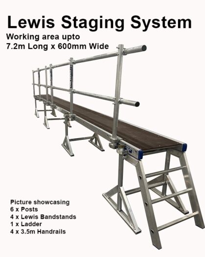 LEWIS staging and bandstand system assembled