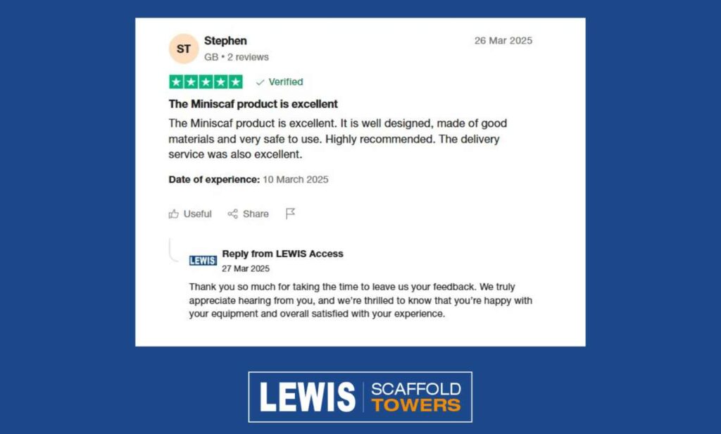 LEWIS Access Reviews: Over 3000 Positive Reviews 5 LEWIS Access reviews excellent miniscaff