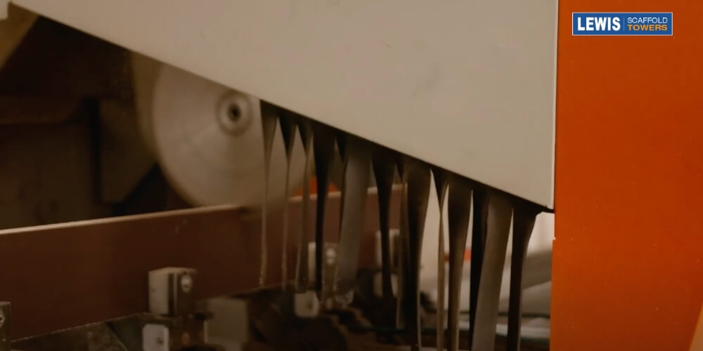Folding Toe-board - How It’s Made 6 blade cutting vertical marker 3